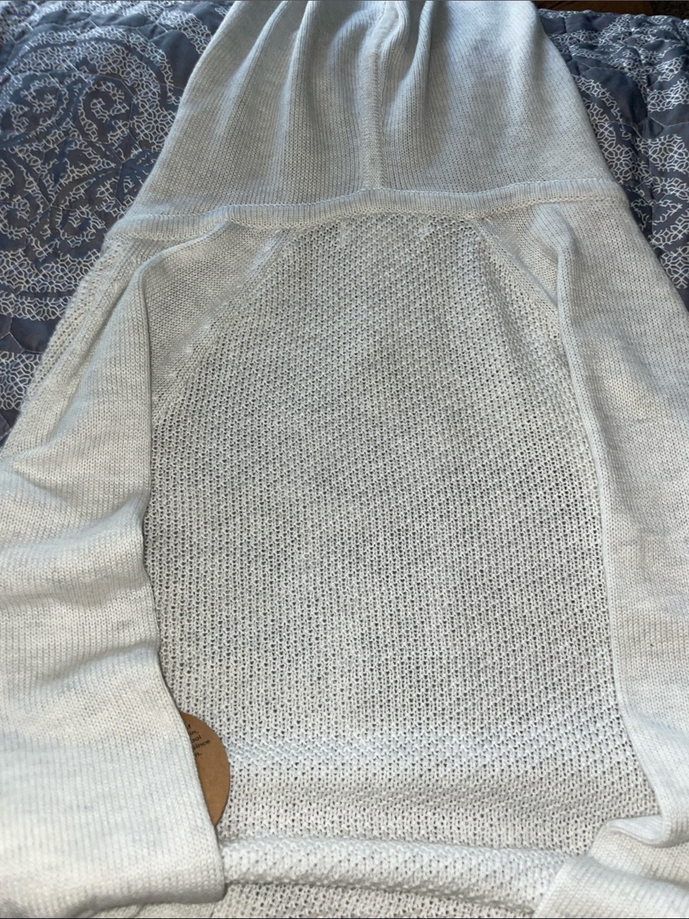 Dakini Light Oatmeal Colored Knit Zip Cardigan Hoodie NWT! Beautiful quality - Picture 14 of 16